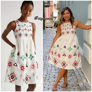 NWT, Anthropologie, Dolly Embroidered Midi Dress